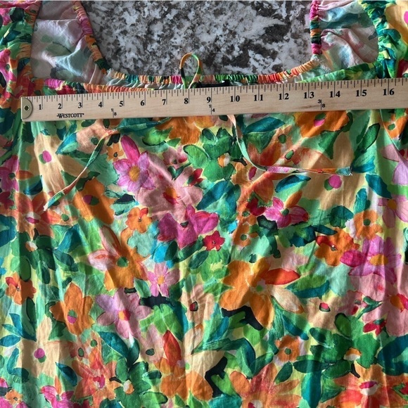 Sanctuary Perfect Time Floral Print Scoop Neck Short Sleeve Top Cropped XL - Picture 10 of 14